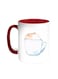 Cup Of Coffee In A Foam Printed Mug Red/White