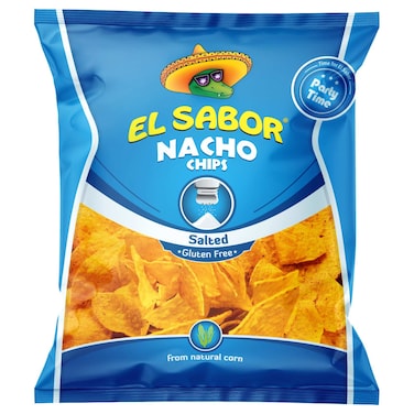 El Sabor Salted Nacho Chips, 225g