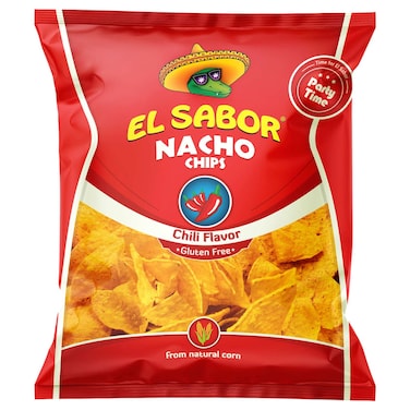 El Sabor Chilli Nacho Chips, 225g