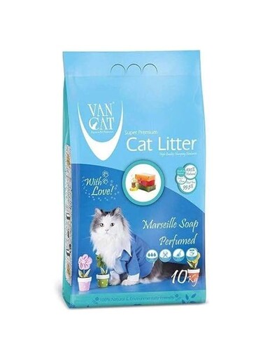 Van Cat 10 Kg Marsilla Soap Perfumed White Bentonite Clumping Cat Litter