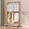 Double Rod Clothing Garment Rack, Rolling Clothes Organizer on Wheels for Hanging Clothes, Black
