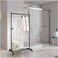 Double Rod Clothing Garment Rack, Rolling Clothes Organizer on Wheels for Hanging Clothes, Black