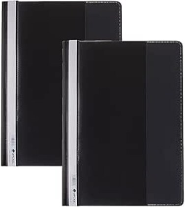 Atlas File Folders, Flat and Thick, A4, Black