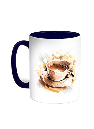 Cup Of Coffee Printed Coffee Mug Blue/White