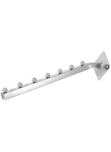 Steel Cloth Slide 7 Balls Wall Hanger, Silver