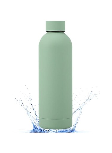 QUEENADA Stainless Steel Water Bottle - 1000ml Insulated Water Bottle for Sports and Travel, Hot Cold Thermos(green)