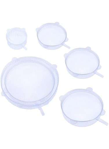 Dubai Gallery 6-Piece Reusable Silicone Lid Set Clear AMZ-N29902482A