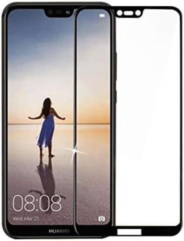 Muzz Huawei Nova 3e Full Coverage 3D Curved Tempered Glass Screen Protector - Black