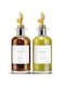 2-Pack 350ml Kitchen Oil Dispenser Bottle, Coffee Syrup Dispenser, Gargle Container, Oil and Vinegar Dispenser Set with Pour Spout Funnel and Label