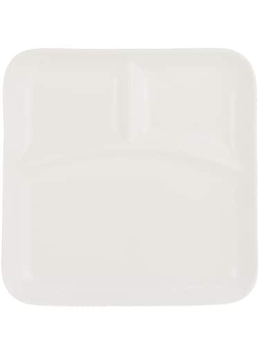 Symphony 3 Division Square Plate,White