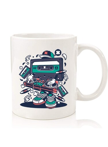 Premium Quality Two Sided Printed Coffee Mug Tea Cup For Home Office, Kids Men Women cassette man