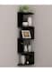 Corner Shelf 5-Tier Floating Wall Shelf with Zigzag Design, Bookshelf Floating Corner Shelf (Black)
