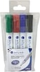 Atlas Dry Erase Markers, Low Odor White Board Markers with Bullet Tip Pack of 4 Assorted Colors.