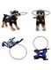 Cryfokt Blind Pet Anti-Collision Ring, Adjustable Bumper Blind Halo for Dogs Cats, Harness Guiding Device Pet Halo for Blind Dogs Protective (Blue)