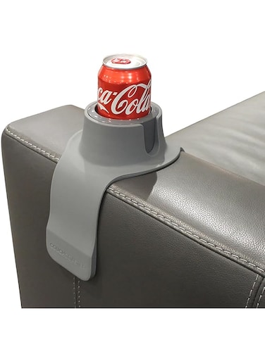 HIT PRODUCTS Couchcoaster Drink Holder For Sofa, Steel Grey
