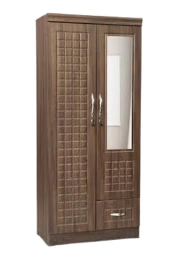 2 Door Wooden Wardrobe Cabinet Cupboard Engineered Wood Perfect Modern Stylish Heavy Duty With Mirror