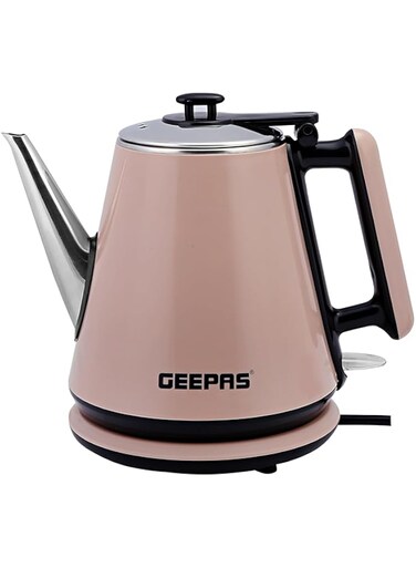 Geepas Portable Double Layer 1.2L Electric Kettle with Inner Stainless Steel &amp; Auto Shut-Off GK38012