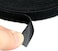 KUWES Black Nylon Cable Ties Belting Velcro Adhesive Wire Cable Organizer Cord Winder Manager Strap USB Cable Holder Protector 10MM*3M MADE IN TAIWAN - 5PCS