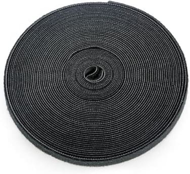 KUWES Black Nylon Cable Ties Belting Velcro Adhesive Wire Cable Organizer Cord Winder Manager Strap USB Cable Holder Protector 10MM*3M MADE IN TAIWAN - 5PCS