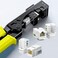 KUWES 90 Degree Keystone Jack Punch Down Tool SPECIFIC MODULAR FIT CAT5/5e and CAT6/6A Adapter Fast Termination Crimper with 5 keystone Jack Made in Taiwan