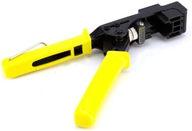 KUWES 90 Degree Keystone Jack Punch Down Tool SPECIFIC MODULAR FIT CAT5/5e and CAT6/6A Adapter Fast Termination Crimper with 5 keystone Jack Made in Taiwan