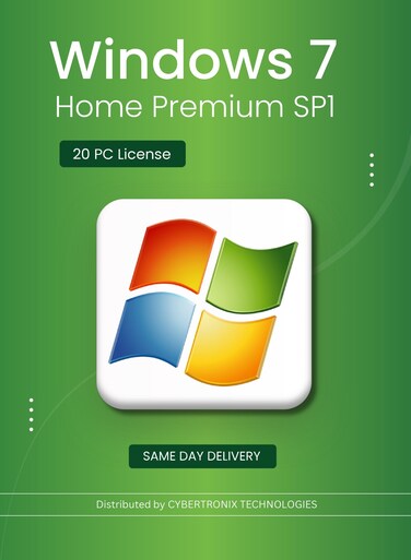 Microsoft Windows 7 Home Premium SP1   20 PC License   Digital License   SAME DAY DELIVERY