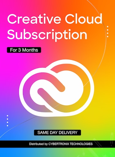 Adobe Creative Cloud Subscription For 3 Month   Digital License   Digital License   SAME DAY DELIVERY