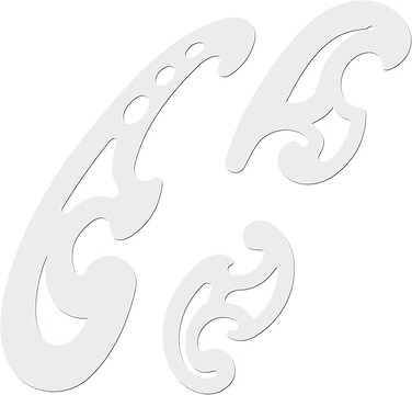 Isomars French Curves (Clear) - Set of 3