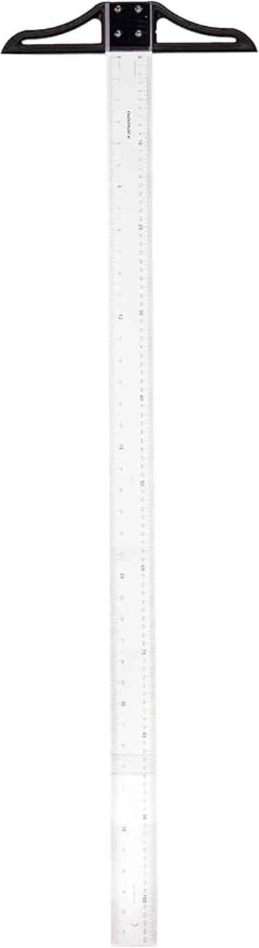 Isomars DTM42 Plastic T Square Scale with Detachable Acrylic Head, 42 Inch Size