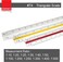 Isomars Triangular Ruler 12 Inch # T4 With Plastic Protective Cover