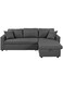 Galaxy Design Hunter 3 Seater Diwan Sofa Cum Bed With Cushions L-Shaped Storage Space   Convertible Living Room Furniture Grey 210X160X95 C