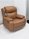Galaxy Design Leather Recline Sofa Chair &amp; Massager Modern Design Adjustable Relaxing Chair Living Room Color BROWN