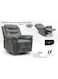 Galaxy Design Electric Swing Recliner Single Sofa Chair Fabric 360&deg; Degree Rotation For Living Room Good Comfort Open &amp; Close Single Recliner Sofa Chair 1806 Color Grey