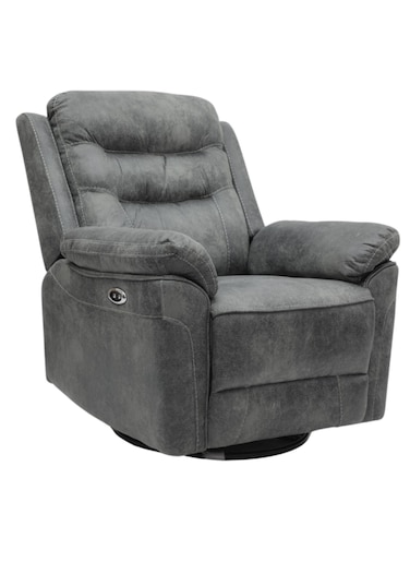 Galaxy Design Electric Swing Recliner Single Sofa Chair Fabric 360&deg; Degree Rotation For Living Room Good Comfort Open &amp; Close Single Recliner Sofa Chair 1806 Color Grey