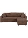 Galaxy Design Hunter 3 Seater Diwan Sofa Bed With Cushions L-Shaped Storage Space   Convertible Living Room Furniture &lrm;Brown 210X160X75 Cm