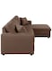 Galaxy Design Hunter 3 Seater Diwan Sofa Bed With Cushions L-Shaped Storage Space   Convertible Living Room Furniture &lrm;Brown 210X160X75 Cm
