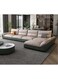 Galaxy Design Gazini Overstuffed Multifunction Wooden frame furniture sofa living room set PU leather (2 Seat 190cm, Green+Beige)