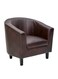 Galaxy Design Tub Chair Faux Leather Comfortable &amp; Stylish For Living Room Or Bedroom Color Dark Brown