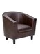 Galaxy Design Tub Chair Faux Leather Comfortable &amp; Stylish For Living Room Or Bedroom Color Dark Brown
