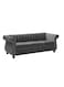 Galaxy Design Wooden Twist Designer Velvet Rolled Arm Chesterfield 3 Seater Sofa ( Maroon )