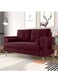 Galaxy Design 2 Seater Fabric Sofa Two Seat Sofas Modern Design Living Room sofa set or Office/Bedroom/Living Room - Dark Red (L 142 x W 83 x H 84 cm)