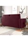 Galaxy Design 2 Seater Fabric Sofa Two Seat Sofas Modern Design Living Room sofa set or Office/Bedroom/Living Room - Dark Red (L 142 x W 83 x H 84 cm)