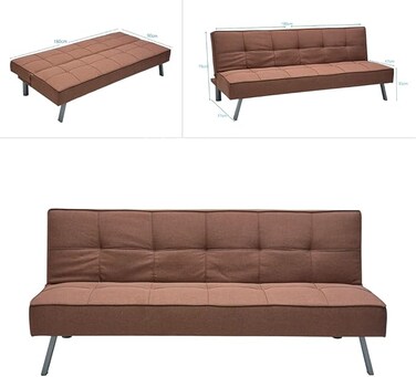 Galaxy Design Modern Heavy Duty 3 Seater Sofa bed