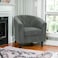 Galaxy Design Modern Single Seater Sofa Chair with Padded Fabric Seat for Stylish and Comfortable Home Theater Seating (Dark Grey Velvel)