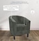 Galaxy Design Modern Single Seater Sofa Chair with Padded Fabric Seat for Stylish and Comfortable Home Theater Seating (Dark Grey Velvel)