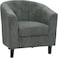 Galaxy Design Modern Single Seater Sofa Chair with Padded Fabric Seat for Stylish and Comfortable Home Theater Seating (Dark Grey Velvel)