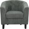 Galaxy Design Modern Single Seater Sofa Chair with Padded Fabric Seat for Stylish and Comfortable Home Theater Seating (Dark Grey Velvel)