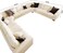 Galaxy Design Leisure 11- Seater U - Shape Sofa Modern Design Sofa with Natural Wood Frame and Comfortable (Off White)