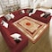 Galaxy Design Leisure 11- Seater U - Shape Sofa Modern Design Sofa with Natural Wood Frame and Comfortable (Red)
