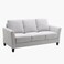 Galaxy Design Axis 3-Seater Fabric Sofa 86 x 90 x 188.5 cm Light Grey